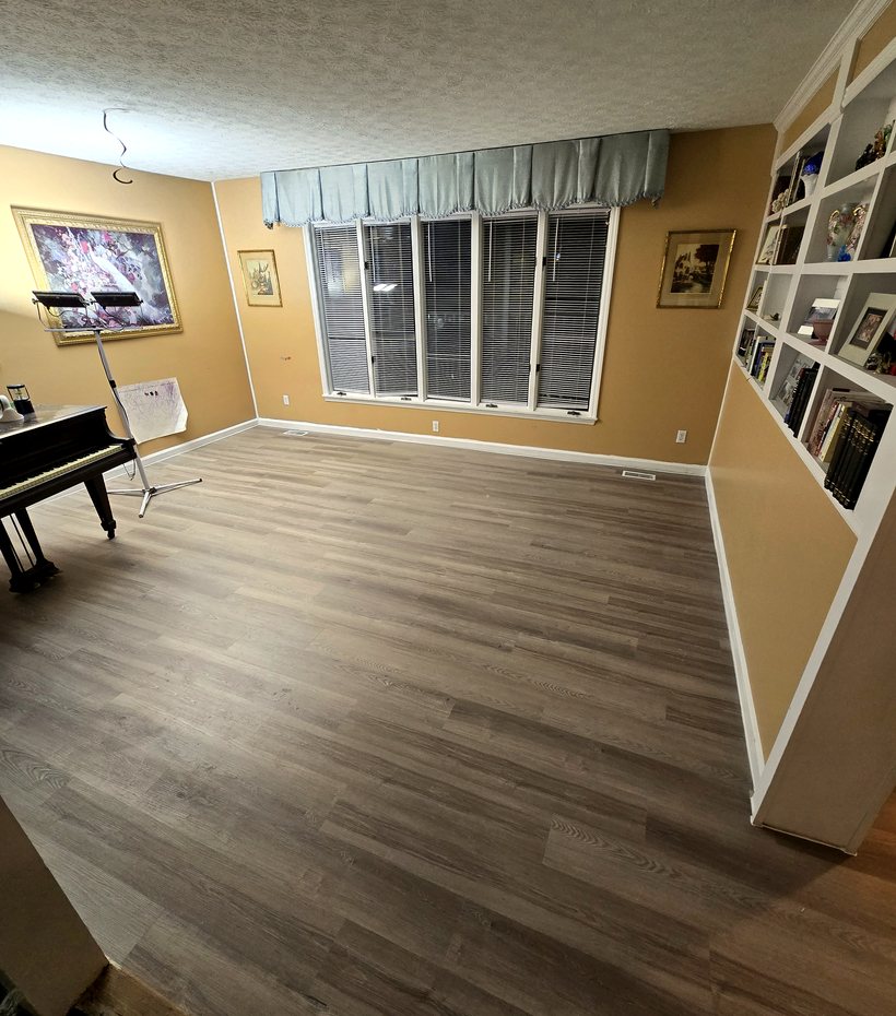 finished living room flooring