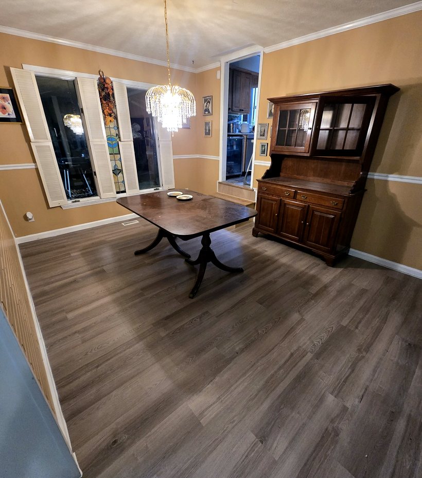 finished dining room flooring