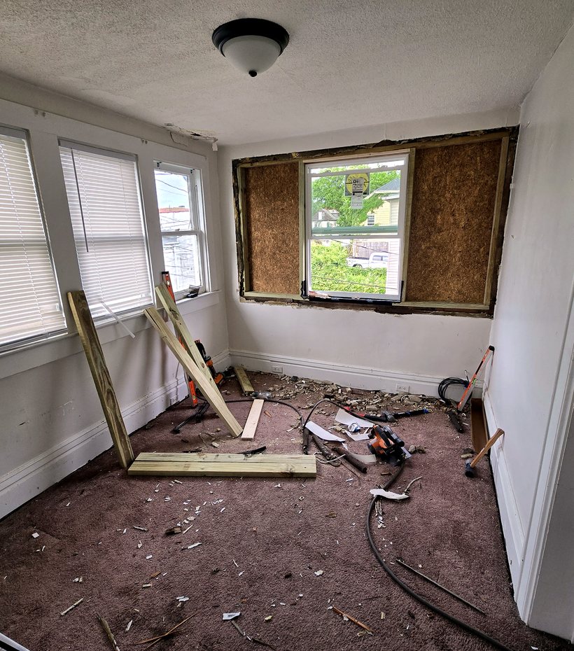 sunroom floor prep